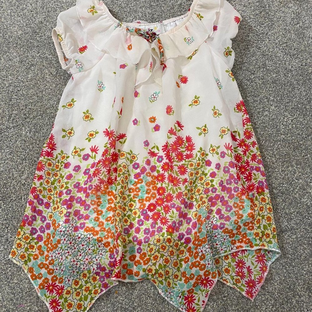 IZ by Amy Beyer Girls Dressy Flowly Top Beige with